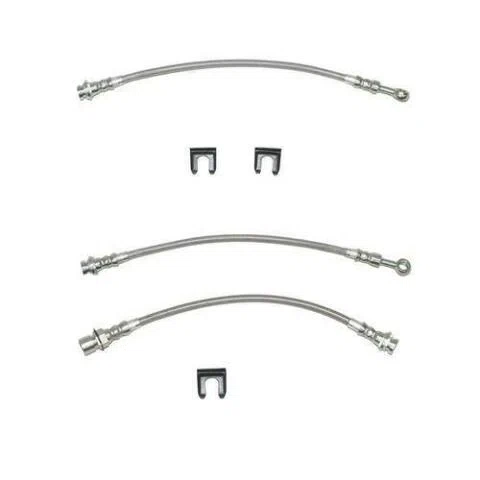Brake Hose Kit For 96-98 Ford Mustang GT Kit 4pcs Braided Stainless Fine Lines